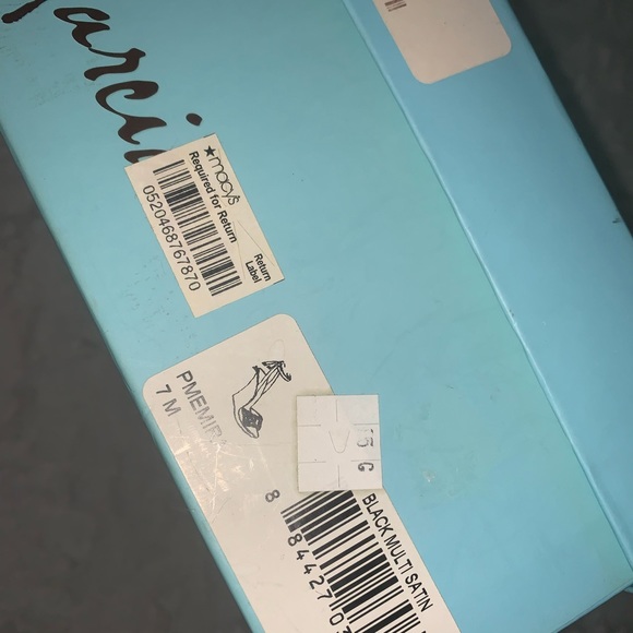 Marciano Wedges Satin Ankle Tie Wrap PMEMIRA Black/Satin - Picture 3 of 4